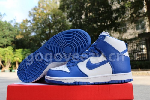Authentic Nike Dunk Hi Blue White Women Shoes