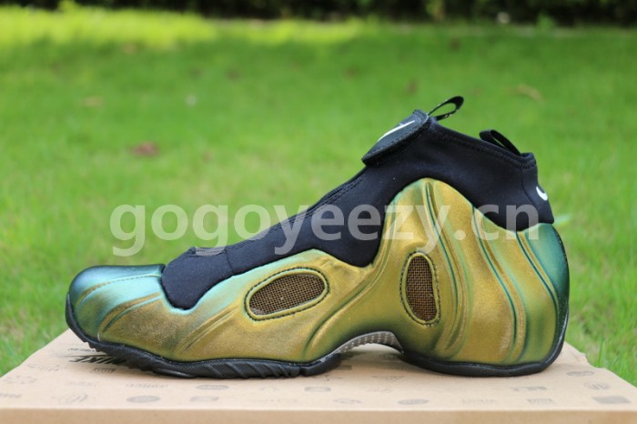 Authentic Nike Air Flightposite Retro Metallic Gold
