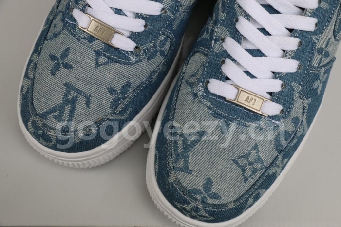 Authentic Louis vuitton x Supreme x Nike Air Force 1 “Denim”