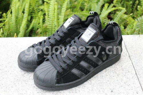Authentic NBHD x BAPE x AD Originals Superstar 80s Boost Black