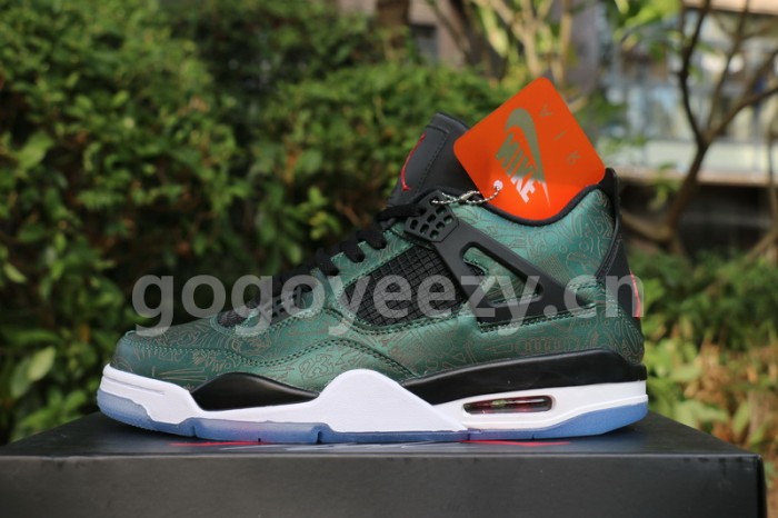 Authentic Air Jordan 4 Green Laser