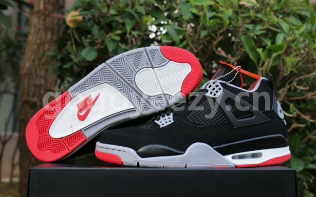 Authentic Air Jordan 4 Bred 2019 GS
