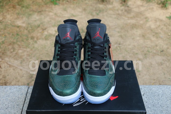Authentic Air Jordan 4 Green Laser