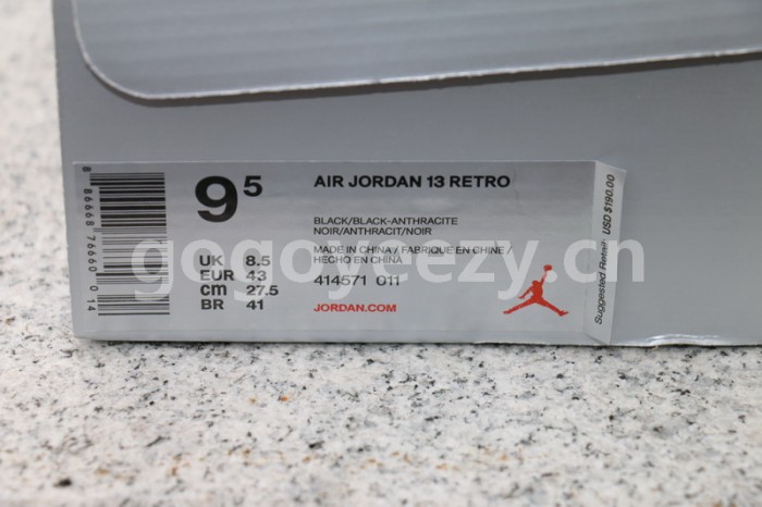 Authentic Air Jordan 13 Black Cat