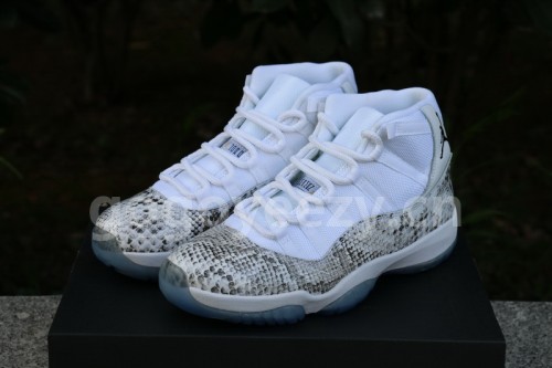 Authentic Air Jordan 11 PREM White Snakeskin