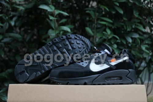 Authentic OFF-WHITE x Nike Air Max 90 Black GS
