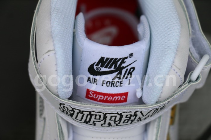 Authentic Supreme x NBA x Nike Air Force 1 Mid White