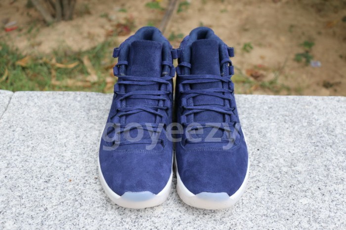 Authentic Air Jordan XI Navy Blue Suede