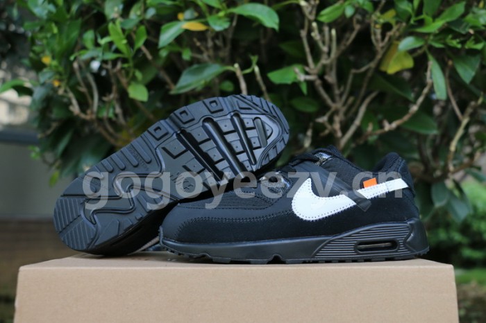 Authentic OFF-WHITE x Nike Air Max 90 Black kids shoes