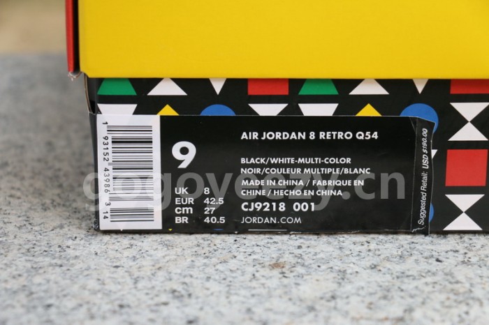 Authentic Air Jordan 8 Quai 54 Black