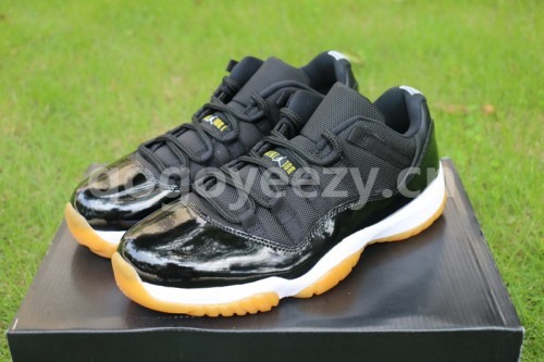 Authentic Air Jordan 11 Low “Black/Gum”