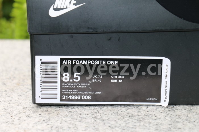 Authentic Nike Air Foamposite One “Eggplant” 2017