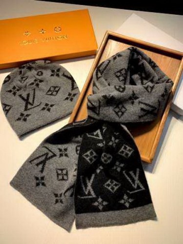 LV Wool Cap Scarf AAA-087