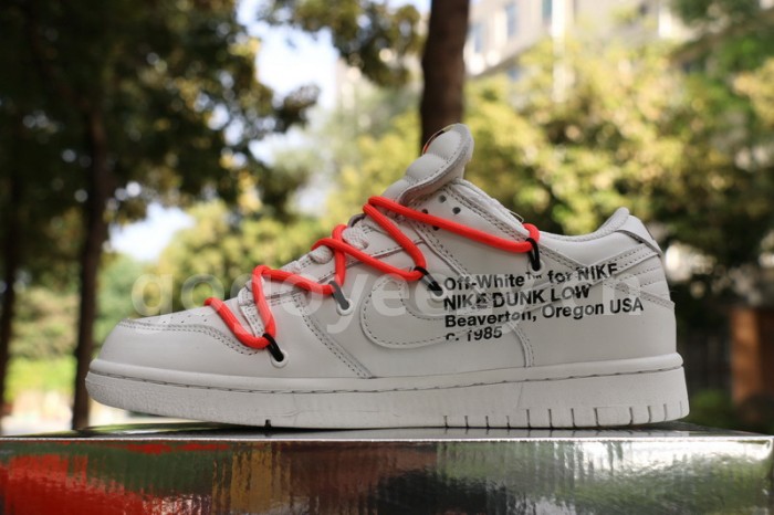 Authentic OFF-WHITE x Nike Dunk Low White
