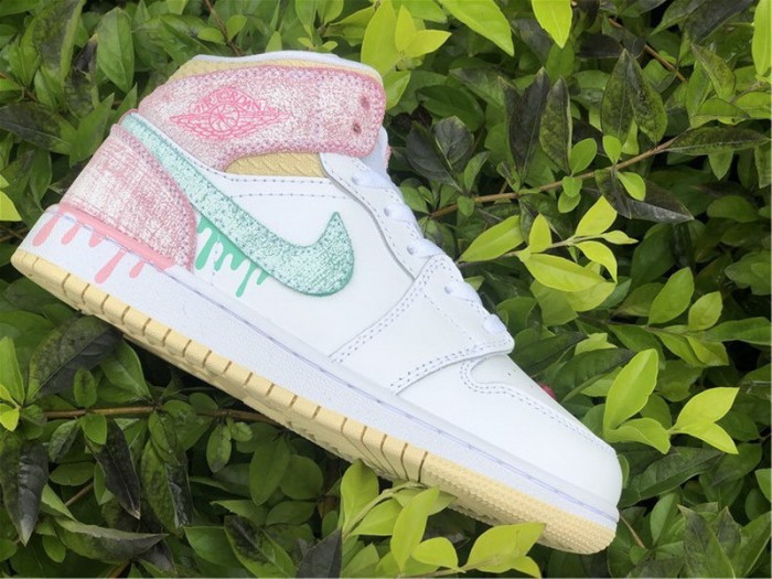 Authentic Air Jordan 1 Mid Paint Drip