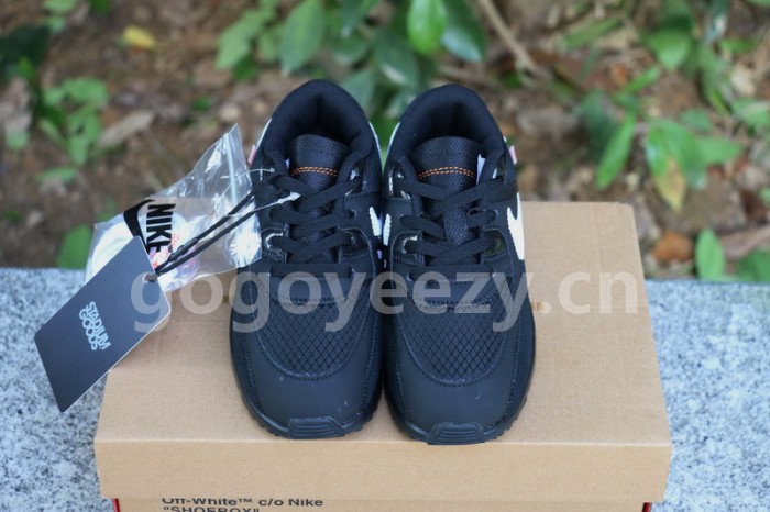 Authentic OFF-WHITE x Nike Air Max 90 Black kids shoes