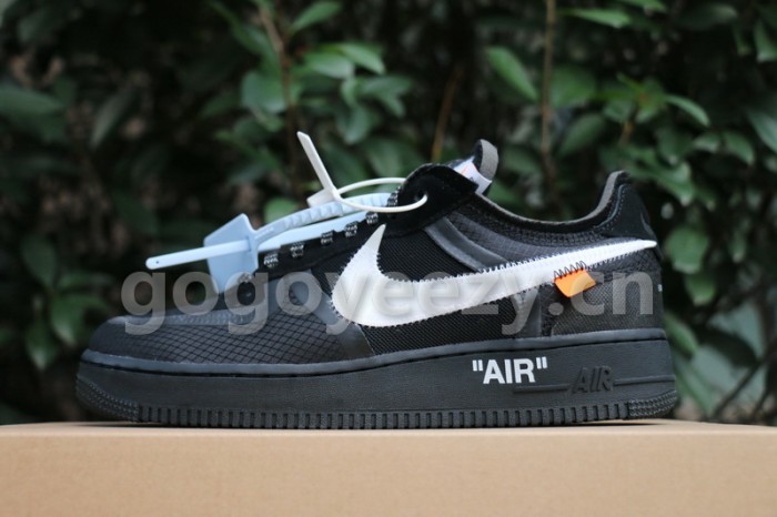 Authentic OFF-WHITE x Nike Air Force 1 Low Black