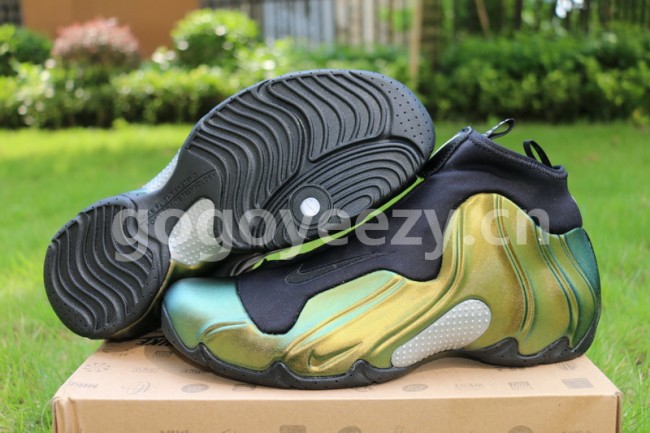 Authentic Nike Air Flightposite Retro Metallic Gold