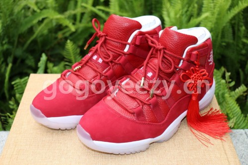 Authentic Air Jordan 11 Chinese New Year Red Custom Made