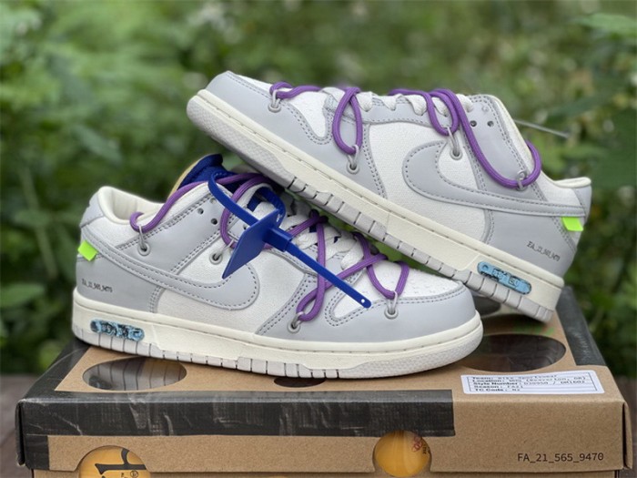Authentic OFF-WHITE x Nike Dunk Low “The 50”  DM1602 107