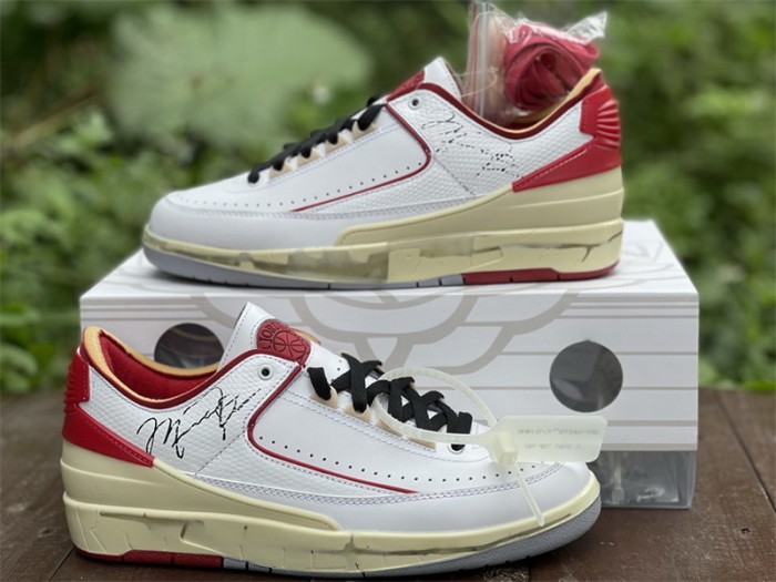 Authentic OFF-WHITE x Air Jordan 2 Low SP White ( with correct boxes)