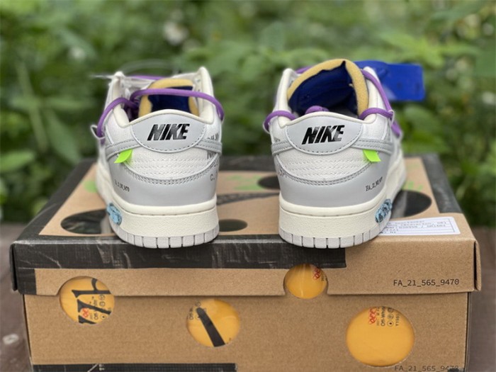 Authentic OFF-WHITE x Nike Dunk Low “The 50”  DM1602 107