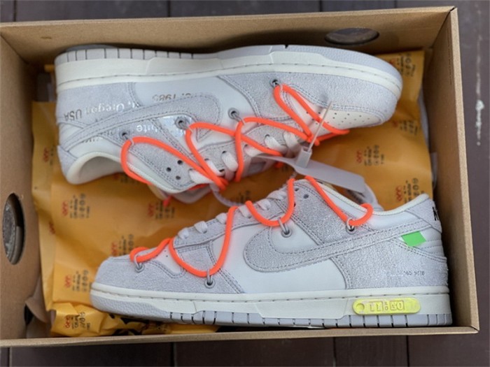 Authentic OFF-WHITE x Nike Dunk Low “The 50”  DJ0950 108