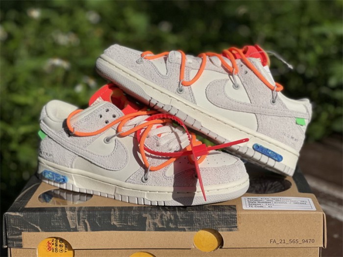 Authentic OFF-WHITE x Nike Dunk Low “The 50”  DM0950 116
