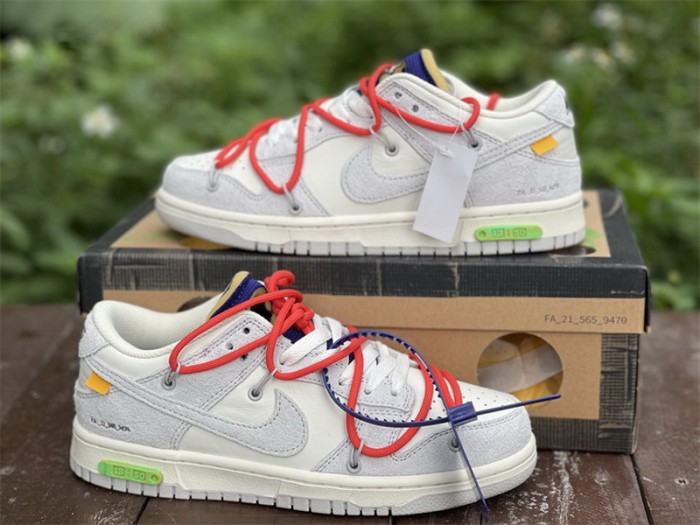 Authentic OFF-WHITE x Nike Dunk Low “The 50”  DM0950 110