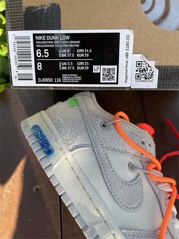 Authentic OFF-WHITE x Nike Dunk Low “The 50”  DM0950 116