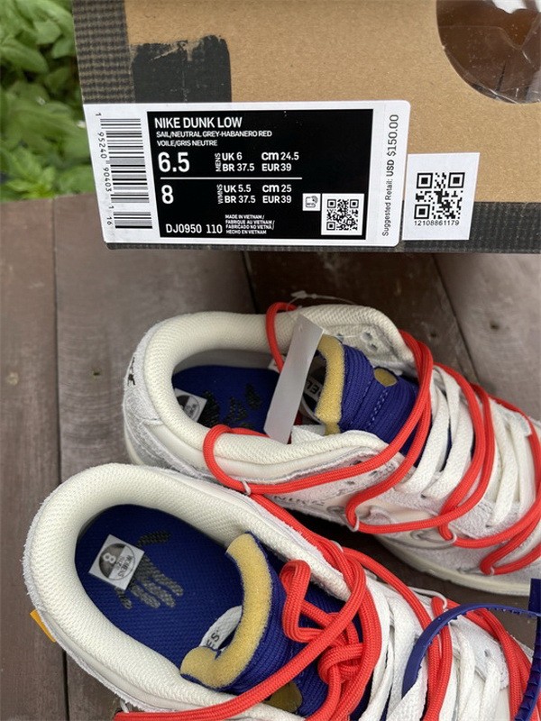 Authentic OFF-WHITE x Nike Dunk Low “The 50”  DM0950 110
