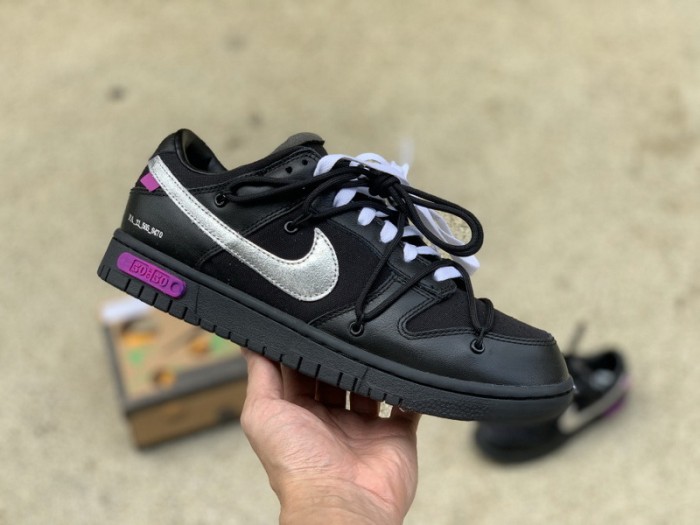 Authentic OFF-WHITE x Nike Dunk Low “The 50”  DM1602 001