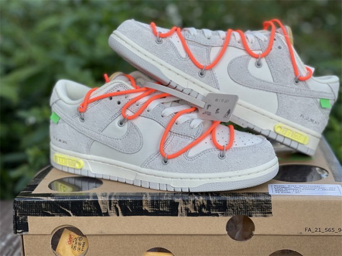 Authentic OFF-WHITE x Nike Dunk Low “The 50”  DJ0950 108