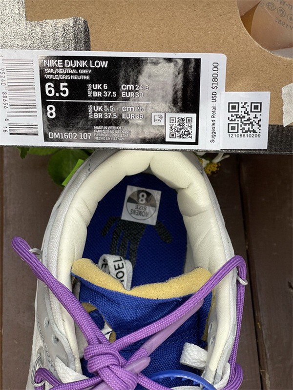 Authentic OFF-WHITE x Nike Dunk Low “The 50”  DM1602 107