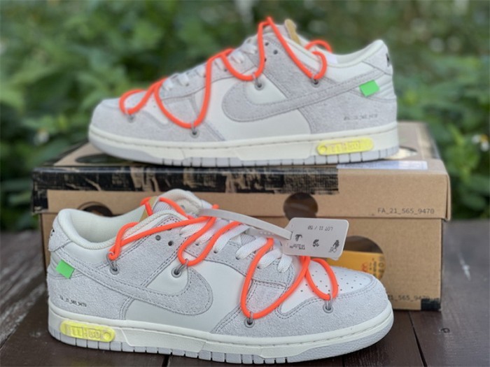 Authentic OFF-WHITE x Nike Dunk Low “The 50”  DJ0950 108