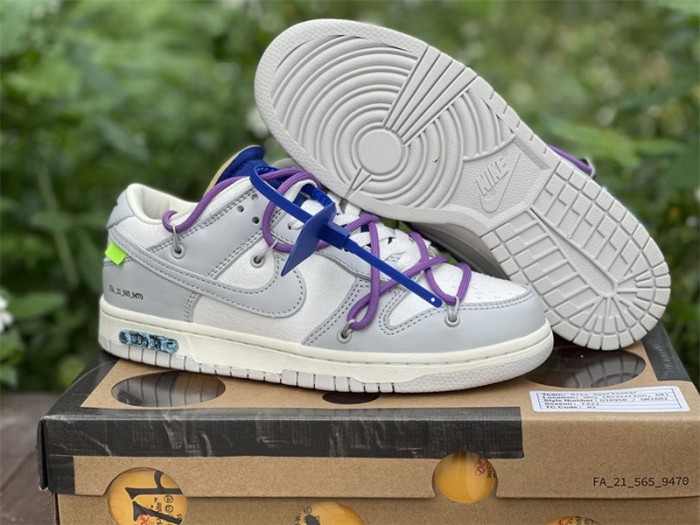 Authentic OFF-WHITE x Nike Dunk Low “The 50”  DM1602 107