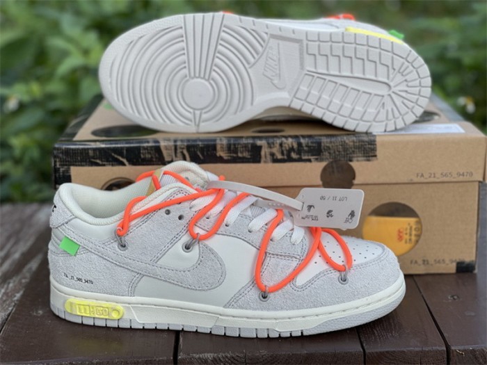 Authentic OFF-WHITE x Nike Dunk Low “The 50”  DJ0950 108