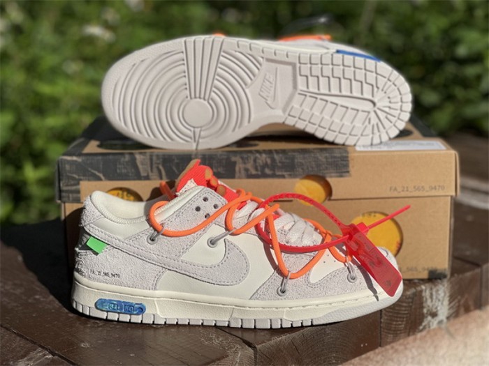 Authentic OFF-WHITE x Nike Dunk Low “The 50”  DM0950 116