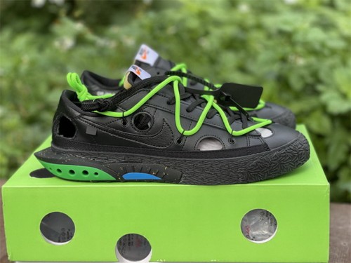 Authentic Off-White x Nike Blazer Low Black Green