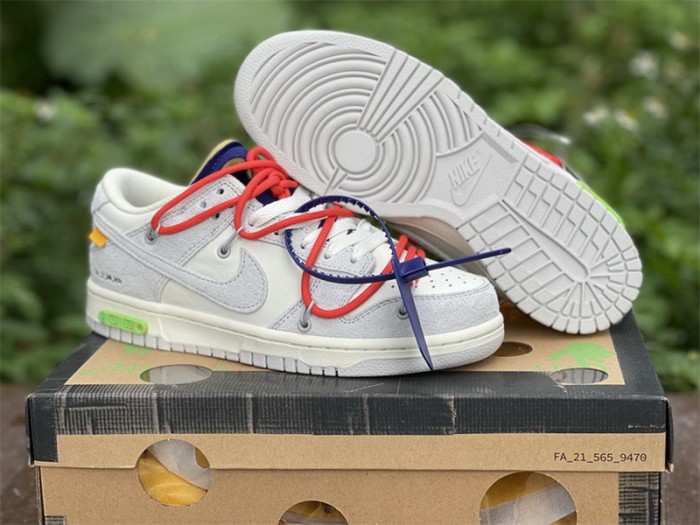 Authentic OFF-WHITE x Nike Dunk Low “The 50”  DM0950 110