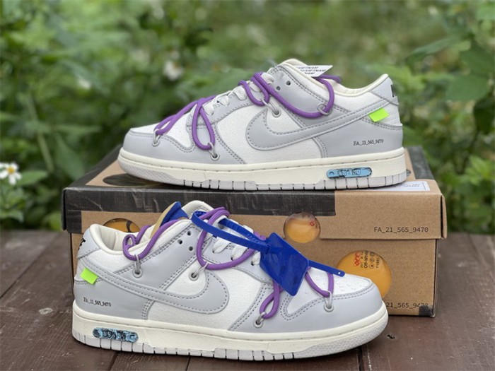 Authentic OFF-WHITE x Nike Dunk Low “The 50”  DM1602 107