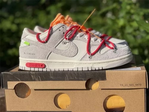Authentic OFF-WHITE x Nike Dunk Low “The 50”  DJ0950 103