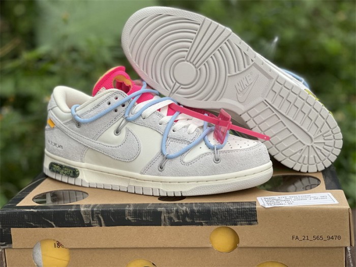 Authentic OFF-WHITE x Nike Dunk Low “The 50” DJ0950-113