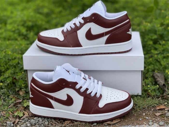 Authentic Air Jordan 1 Low  Team Red 