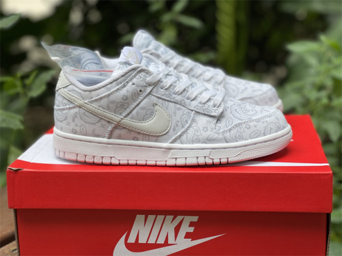 Authentic Nike Dunk Low “White Paisley”