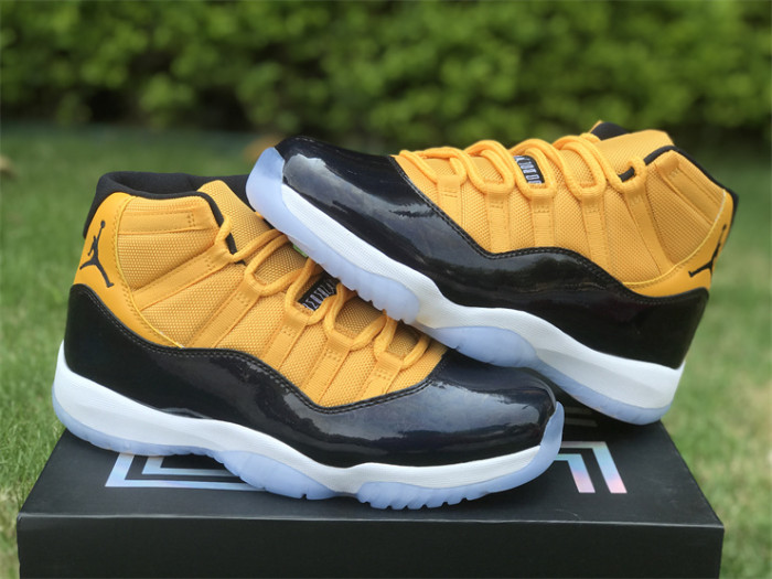 Authentic Air Jordan 11 Yellow Black Custom