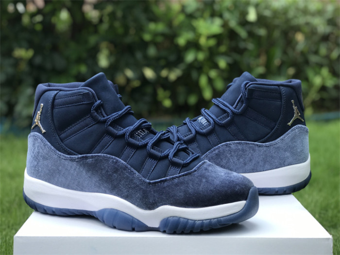 Authentic Air Jordan 11 Velvet “Midnight Navy” Women Shoes
