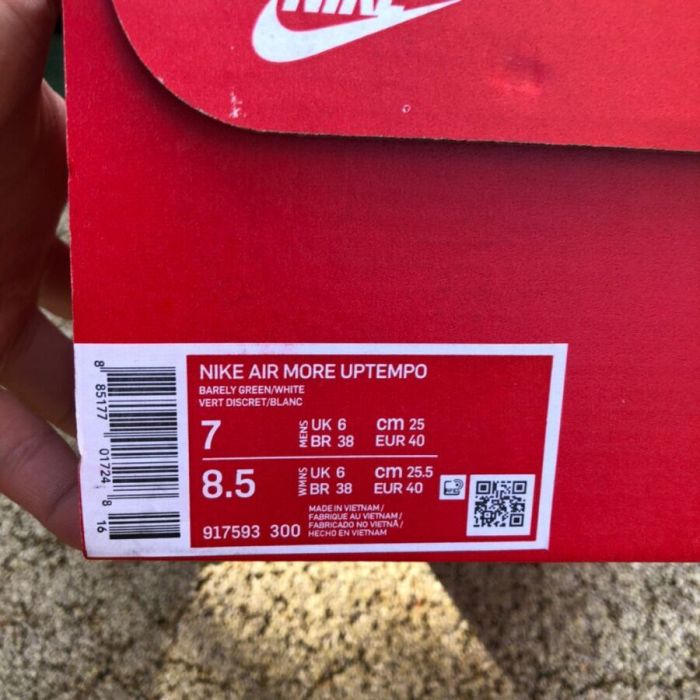Authentic Nike Air More Uptempo ‘Barely Green’