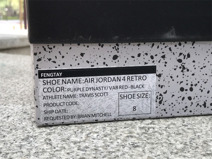 Authentic Travis Scott x Air Jordan 4 Retro Purple Custom
