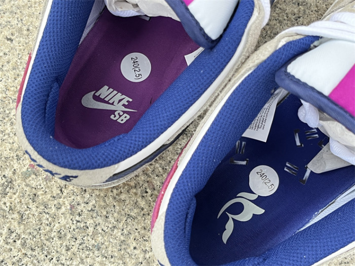 Authentic Nike Dunk SB Pure Platinumand and Vivid Purple